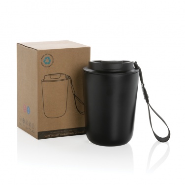 Logotrade promotional gift image of: Cuppa RCS re-steel vacuum tumbler with lanyard