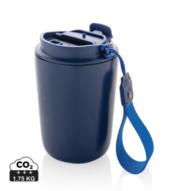 Logo trade promotional products image of: Cuppa RCS re-steel vacuum tumbler with lanyard