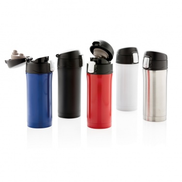 Logo trade corporate gift photo of: RCS Recycled stainless steel easy lock vacuum mug