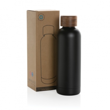 Logotrade corporate gifts photo of: Wood RCS certified recycled stainless steel vacuum bottle