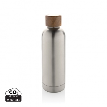 Logotrade advertising product picture of: Wood RCS certified recycled stainless steel vacuum bottle