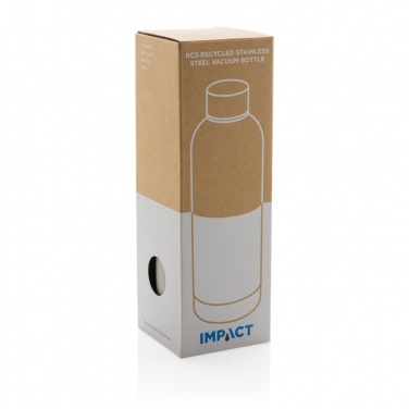 Logotrade promotional merchandise picture of: RCS Recycled stainless steel Impact vacuum bottle