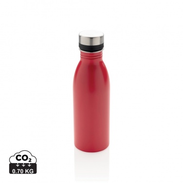 Logo trade promotional merchandise photo of: RCS Recycled stainless steel deluxe water bottle