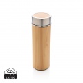 Leak proof bamboo vacuum bottle, brown