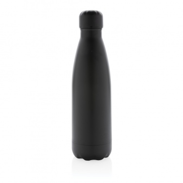 Logo trade corporate gifts image of: Solid colour vacuum stainless steel bottle 500 ml