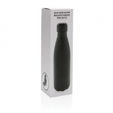 Logotrade business gift image of: Solid colour vacuum stainless steel bottle 500 ml