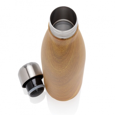 Logo trade advertising product photo of: Vacuum insulated stainless steel bottle with wood print