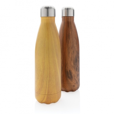 Logo trade advertising products picture of: Vacuum insulated stainless steel bottle with wood print