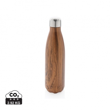 Logotrade promotional gift picture of: Vacuum insulated stainless steel bottle with wood print