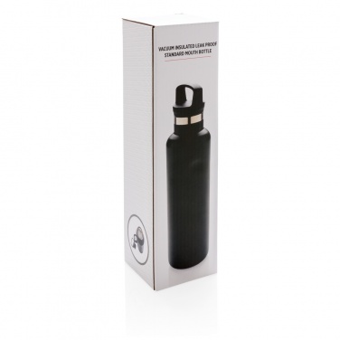 Logo trade corporate gifts image of: Vacuum insulated leak proof standard mouth bottle