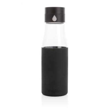 Logotrade corporate gift image of: Ukiyo glass hydration tracking bottle with sleeve