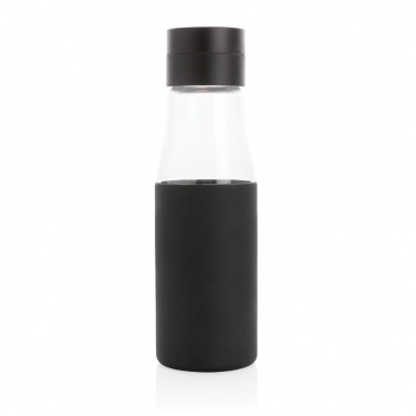 Logo trade promotional gifts picture of: Ukiyo glass hydration tracking bottle with sleeve