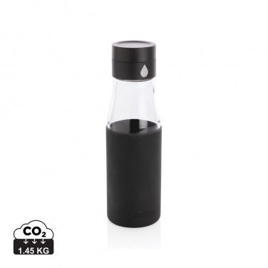 Logotrade promotional gift picture of: Ukiyo glass hydration tracking bottle with sleeve