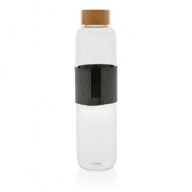 Logo trade promotional merchandise image of: Impact borosilicate glass bottle with bamboo lid