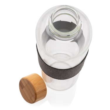 Logotrade corporate gift image of: Impact borosilicate glass bottle with bamboo lid