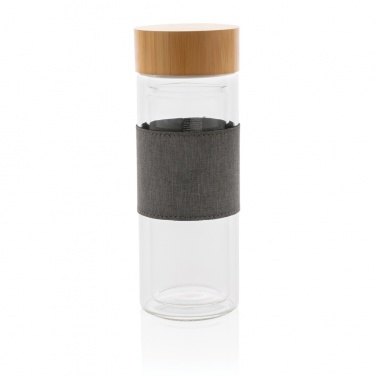 Logo trade corporate gift photo of: Impact double wall borosilicate glass bottle