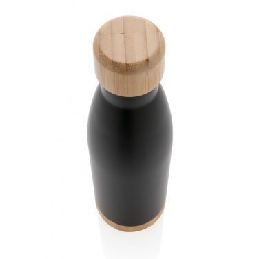 Logotrade promotional merchandise picture of: Vacuum stainless steel bottle with bamboo lid and bottom