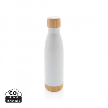 Logo trade promotional gifts picture of: Vacuum stainless steel bottle with bamboo lid and bottom