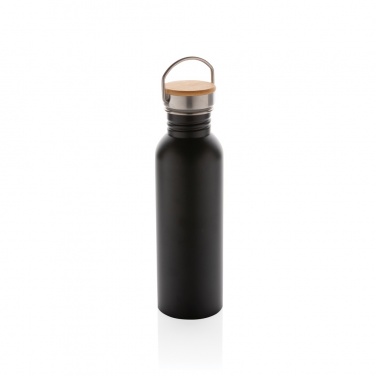 Logotrade promotional items photo of: Modern stainless steel bottle with bamboo lid