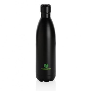 Logo trade promotional merchandise photo of: Solid colour vacuum stainless steel bottle 1L