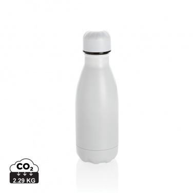 Logo trade promotional giveaways image of: Solid colour vacuum stainless steel bottle 260ml