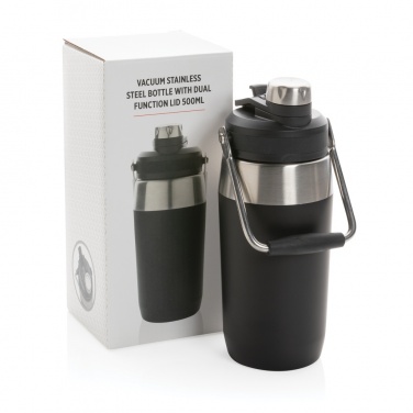 Logo trade promotional products picture of: Vacuum stainless steel dual function lid bottle 500ml