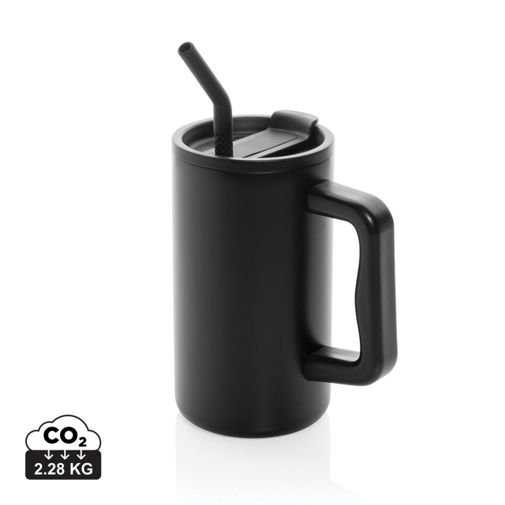 Logo trade promotional products picture of: Cube RCS certified recycled steel mug 800ml