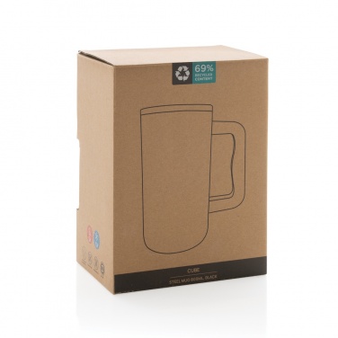 Logotrade promotional product image of: Cube RCS certified recycled steel mug 800ml