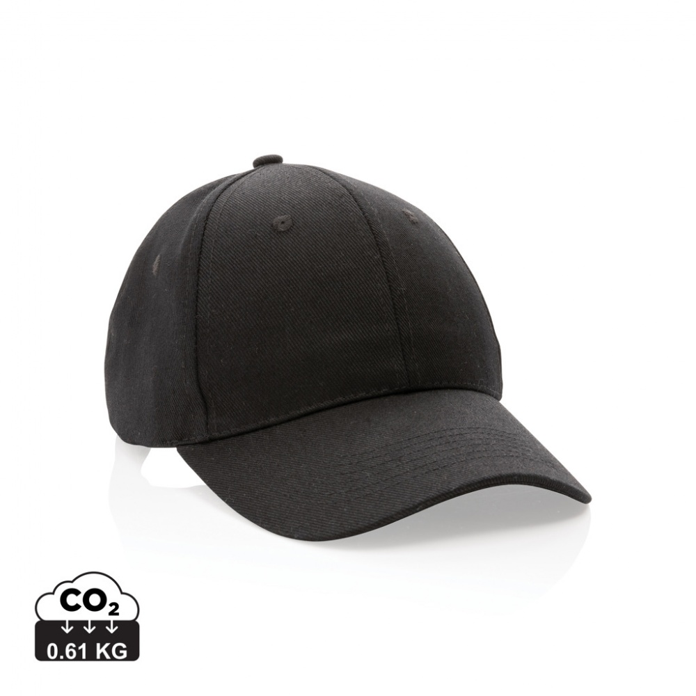 Logotrade promotional gift image of: Impact 6 panel 280gr Recycled cotton cap with AWARE™ tracer