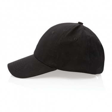 Logo trade promotional gifts image of: Impact 6 panel 190gr Recycled cotton cap with AWARE™ tracer