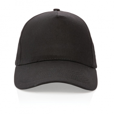 Logo trade promotional products image of: Impact 5 panel 190gr Recycled cotton cap with AWARE™ tracer