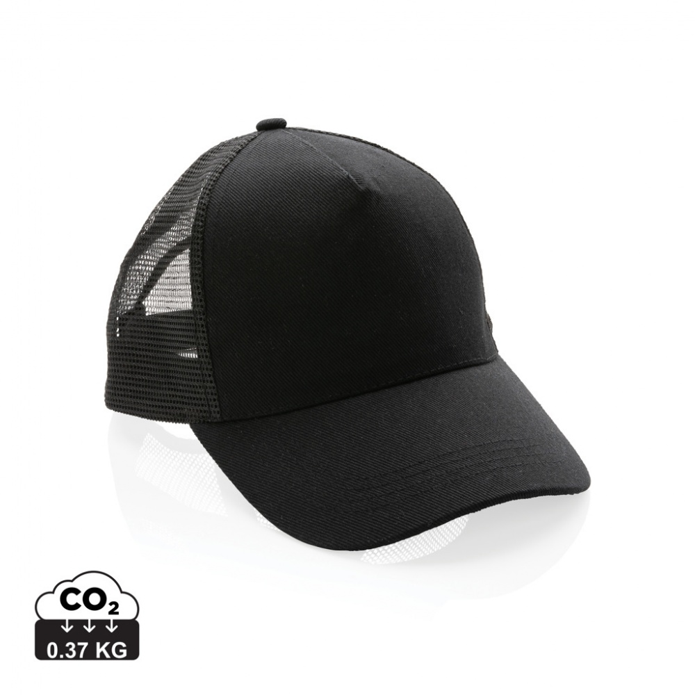 Logotrade promotional giveaway picture of: Impact AWARE™ Brushed rcotton 5 panel trucker cap 190gr