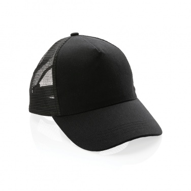 Logo trade promotional merchandise image of: Impact AWARE™ Brushed rcotton 5 panel trucker cap 190gr