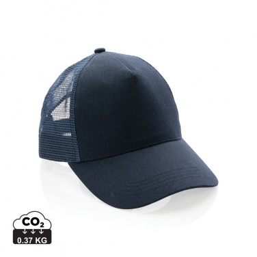 Logo trade promotional giveaway photo of: Impact AWARE™ Brushed rcotton 5 panel trucker cap 190gr