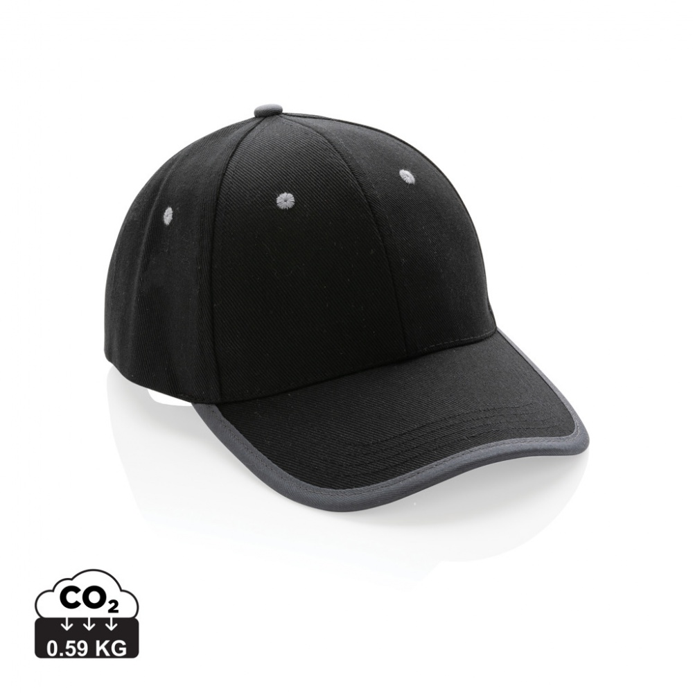 Logotrade promotional gift picture of: Impact AWARE™ Brushed rcotton 6 panel contrast cap 280gr