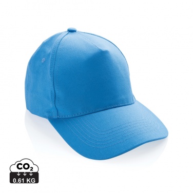 Logo trade promotional merchandise image of: Impact 5panel 280gr Recycled cotton cap with AWARE™ tracer