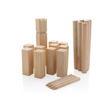 Logo trade promotional giveaways picture of: Wooden kubb set