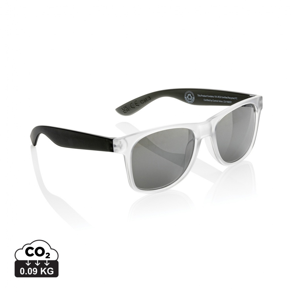 Logotrade promotional giveaway image of: Gleam RCS recycled PC mirror lens sunglasses