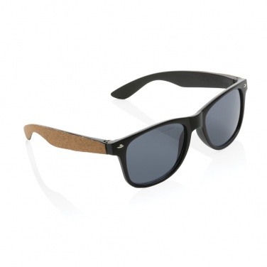 Logo trade promotional giveaways image of: GRS recycled PC plastic sunglasses with cork