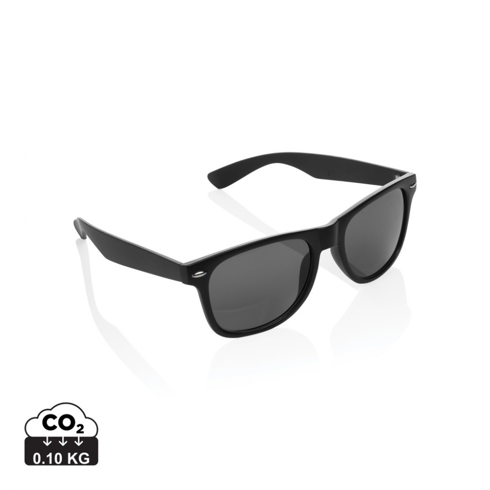 Logo trade promotional item photo of: GRS recycled PC plastic sunglasses