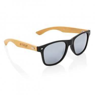 Logo trade promotional products image of: Bamboo and RCS recycled plastic sunglasses