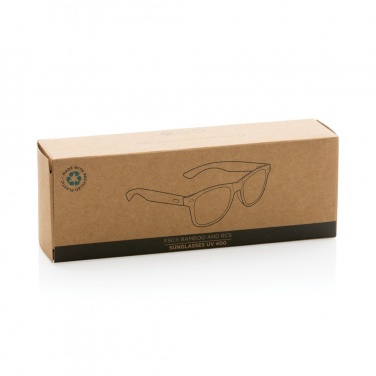 Logotrade promotional item image of: Bamboo and RCS recycled plastic sunglasses