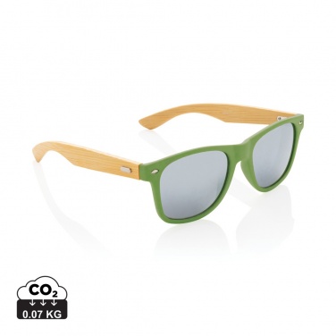 Logotrade business gift image of: Bamboo and RCS recycled plastic sunglasses