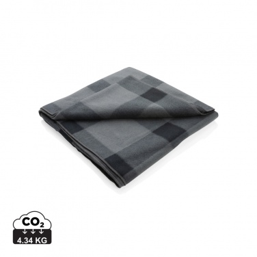 Logo trade promotional giveaways image of: Soft plaid fleece blanket