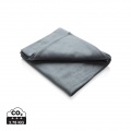 Fleece blanket in pouch, anthracite