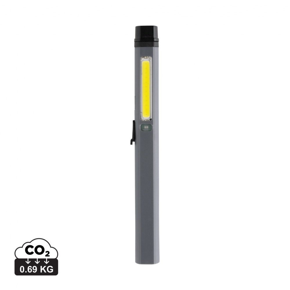 Logo trade promotional merchandise picture of: Gear X RCS recycled plastic USB rechargeable pen light