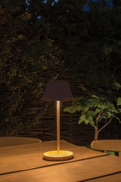 Logo trade corporate gifts picture of: Pure Glow RCS usb-rechargeable recycled plastic table lamp