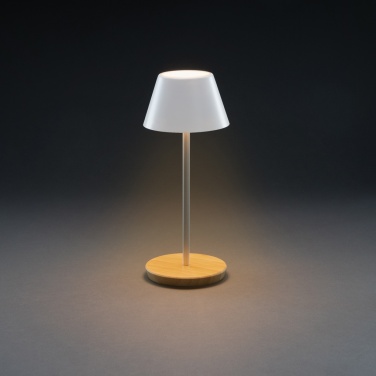 Logotrade promotional gift picture of: Pure Glow RCS usb-rechargeable recycled plastic table lamp