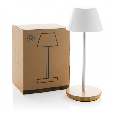 Logo trade promotional merchandise picture of: Pure Glow RCS usb-rechargeable recycled plastic table lamp