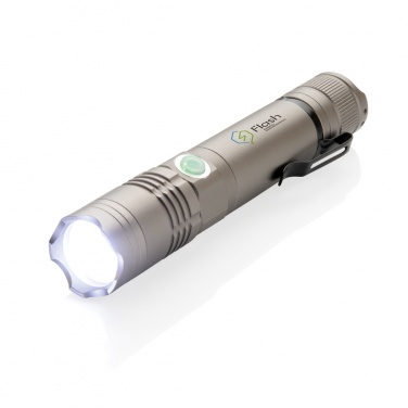 Logo trade promotional merchandise picture of: Rechargeable 3W flashlight